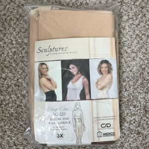 Medico SC-225 Sculptures Compression Wear Below the Knee Girdle 3X - NEW